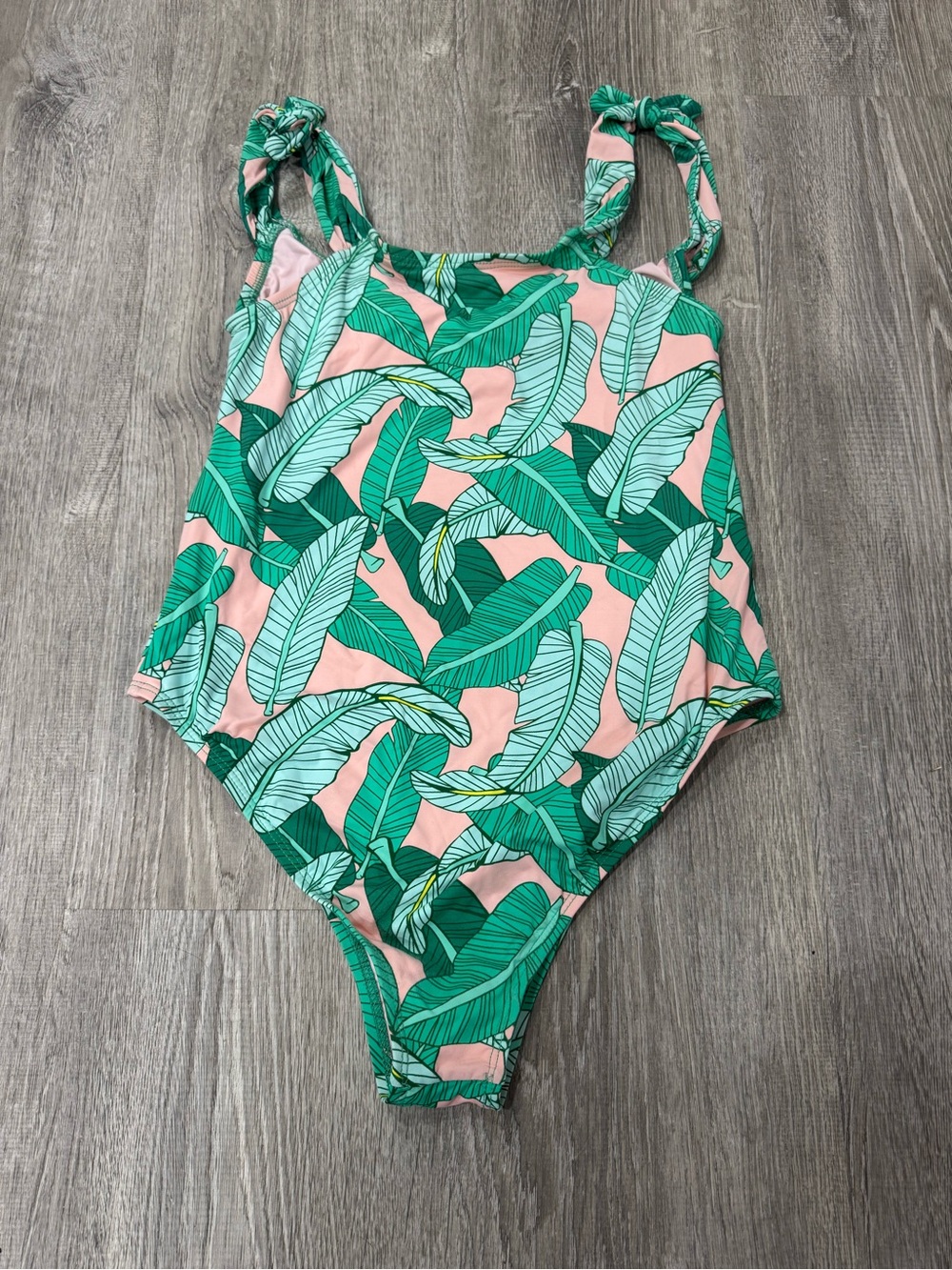 Dippin' Daisy's Pink & Green Tropical Leaf One-Piece Swimsuit